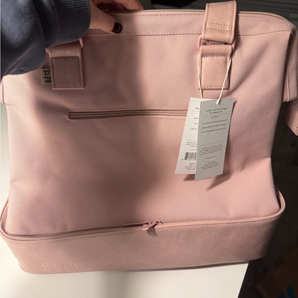 BEIS Atlas Pink Mini Weekender - Picture 3 of 4